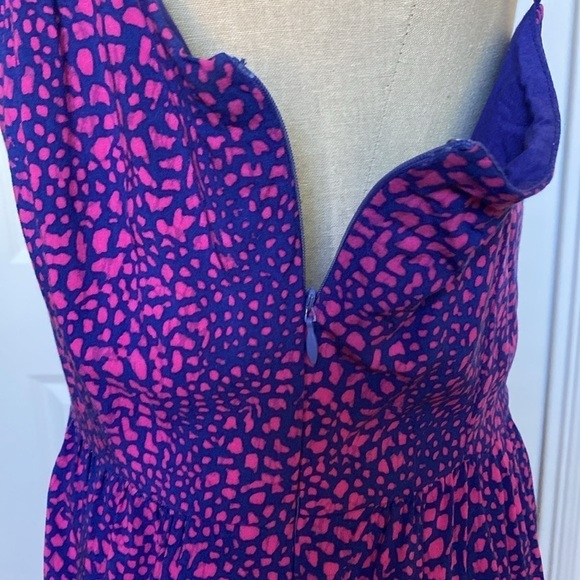 GAP Fit Flare Mini Dress Womens Blue/Pink Y2K 90’s Beach Ballet Core Size M - Picture 8 of 13